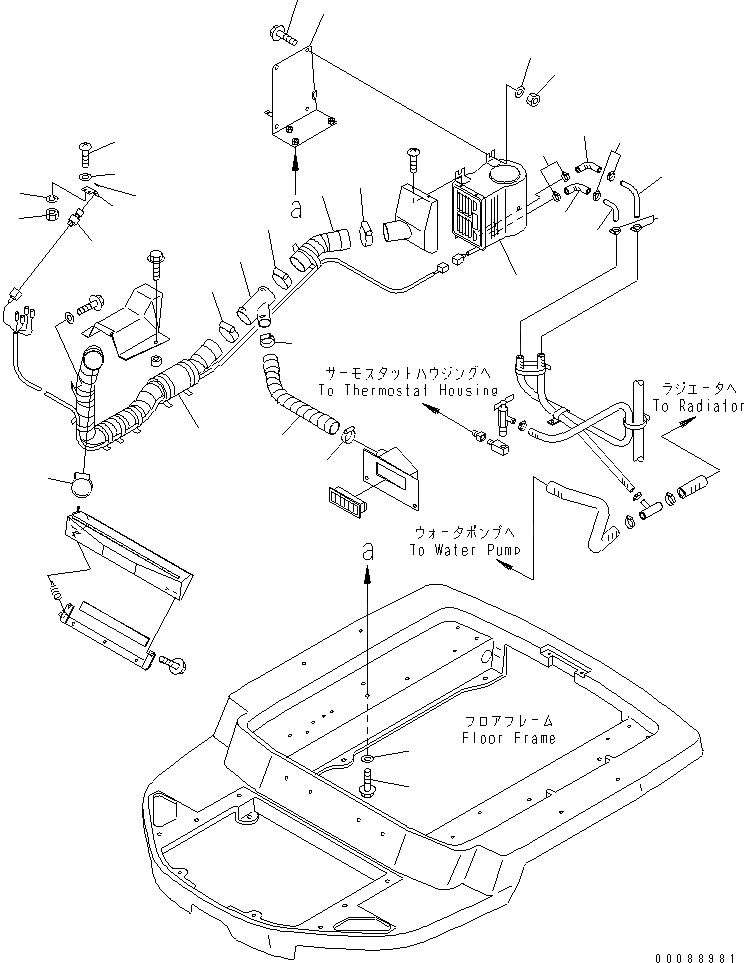 Схема запчастей Komatsu WA20-2 - ОБОГРЕВАТЕЛЬ. И АНТИОБЛЕДЕНИТЕЛЬ (/) (ОБОГРЕВАТЕЛЬ. И ВЫКЛЮЧАТЕЛЬ ПОДОГРЕВАТЕЛЯ)(№-) КАБИНА ОПЕРАТОРА И СИСТЕМА УПРАВЛЕНИЯ