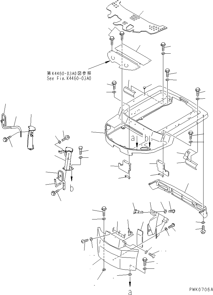 Схема запчастей Komatsu WA20-2 - ОСНОВН. КОНСТРУКЦИЯ (БЕЗ НАВЕС И КАБИНА)(№7-) КАБИНА ОПЕРАТОРА И СИСТЕМА УПРАВЛЕНИЯ