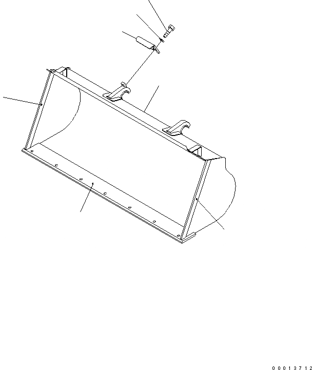 Схема запчастей Komatsu WA20-2 - КОВШ¤ .M (ДЛЯ ONE TOUCH СОЕДИНИТ. УСТР-ВО) РАБОЧЕЕ ОБОРУДОВАНИЕ
