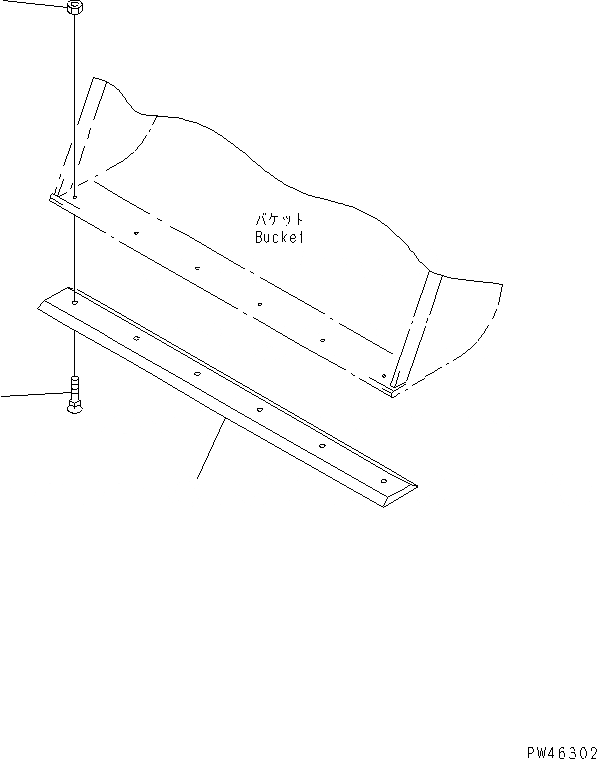 Схема запчастей Komatsu WA20-2 - РЕЖУЩ. КРОМКА (ДЛЯ .8M И .M) РАБОЧЕЕ ОБОРУДОВАНИЕ