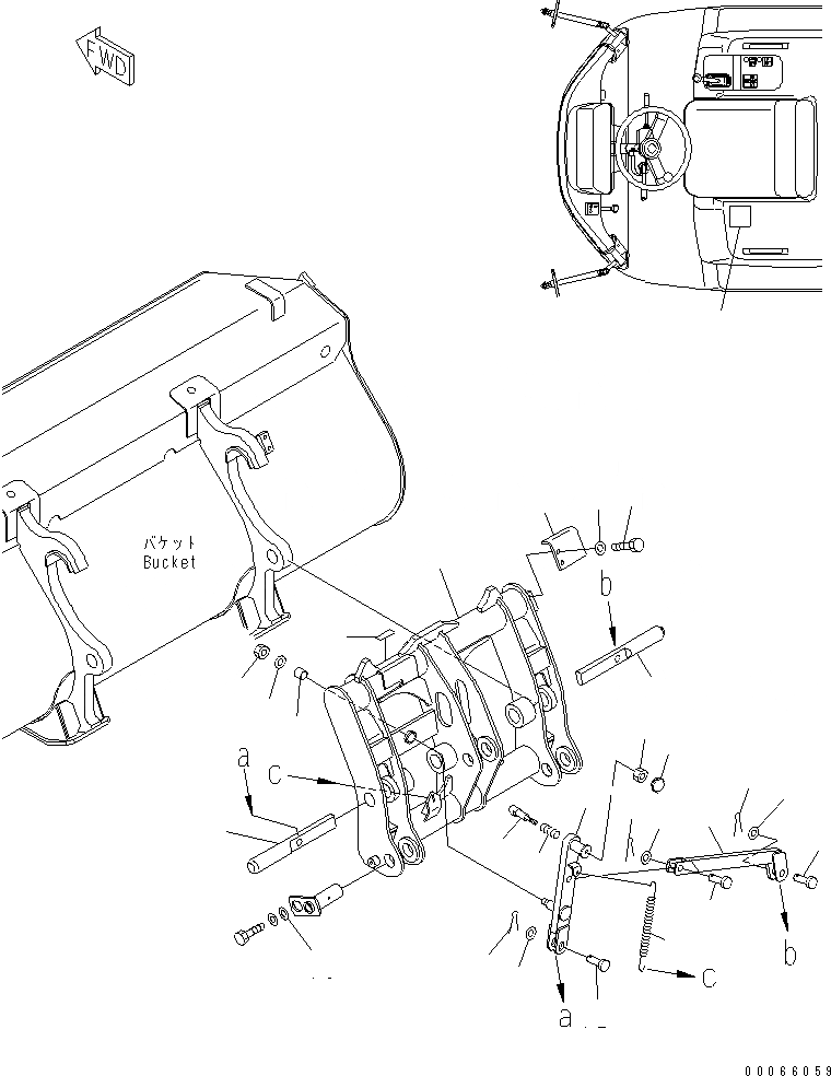 Схема запчастей Komatsu WA20-2 - ONE TOUCH СОЕДИНИТ. УСТР-ВО РАБОЧЕЕ ОБОРУДОВАНИЕ