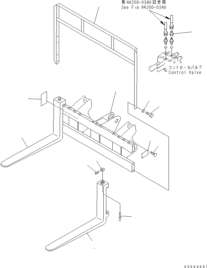 Схема запчастей Komatsu WA20-2 - LUMBER ВИЛЫ РАБОЧЕЕ ОБОРУДОВАНИЕ