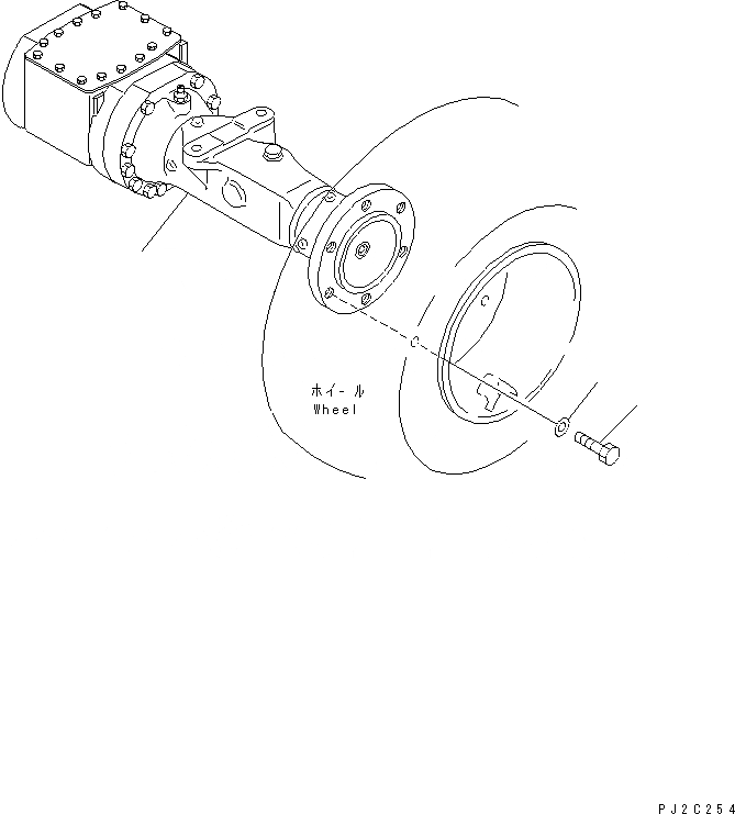 Схема запчастей Komatsu WA20-2 - ПЕРЕДНИЙ МОСТ И КОЛЕСА MUNTING ЧАСТИ ГИДРОТРАНСФОРМАТОР И ТРАНСМИССИЯ