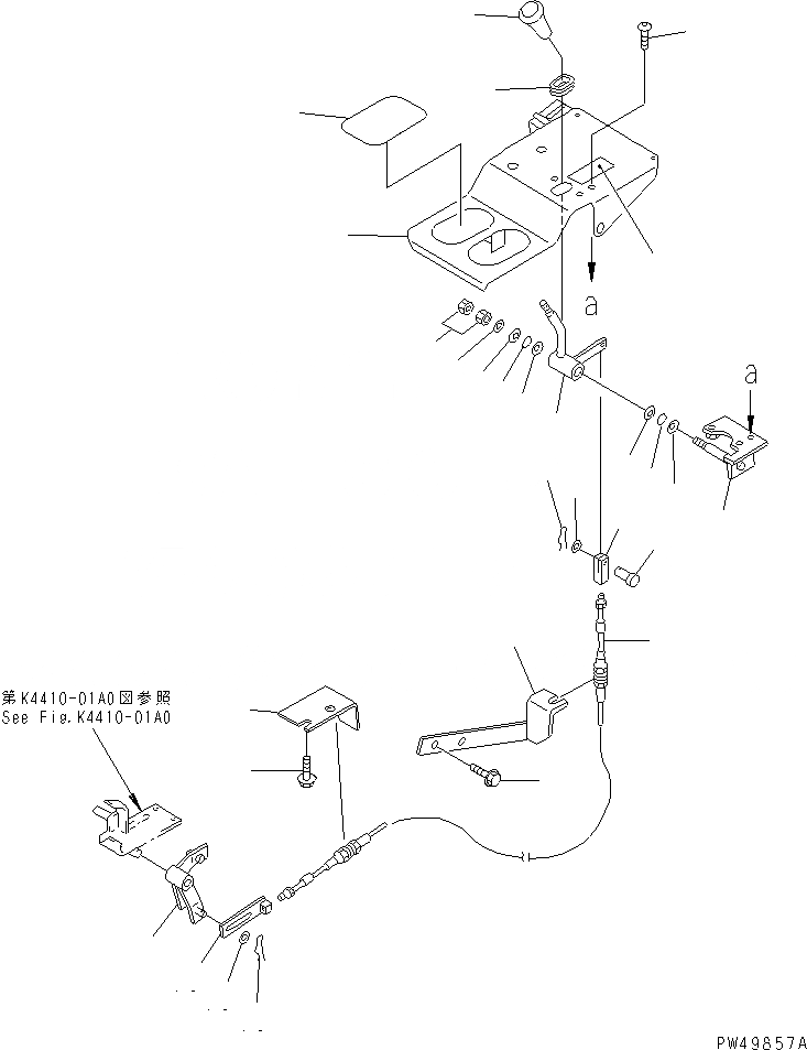 Схема запчастей Komatsu WA20-2 - РЫЧАГ УПРАВЛ-Я И МЕХАНИЗМ КАБИНА ОПЕРАТОРА И СИСТЕМА УПРАВЛЕНИЯ