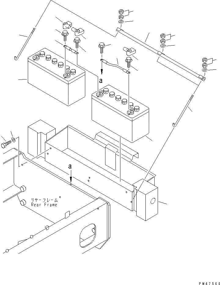 Схема запчастей Komatsu WA200-3-X - АККУМУЛЯТОР И КОРПУС АККУМУЛЯТОРА(№-) КОМПОНЕНТЫ ДВИГАТЕЛЯ И ЭЛЕКТРИКА