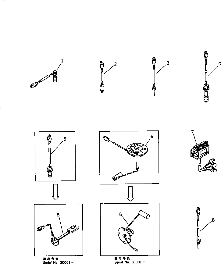 Схема запчастей Komatsu WA200-1 - ДАТЧИК И КОНТРОЛЛЕР КОМПОНЕНТЫ ДВИГАТЕЛЯ И ЭЛЕКТРИКА