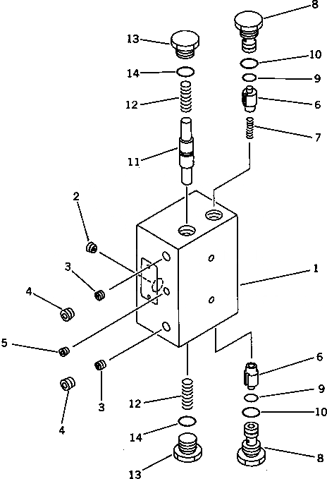 Схема запчастей Komatsu WA200-1 - ПОДУШКИ КЛАПАН(№-8) РУЛЕВ. УПРАВЛЕНИЕ И СИСТЕМА УПРАВЛЕНИЯS