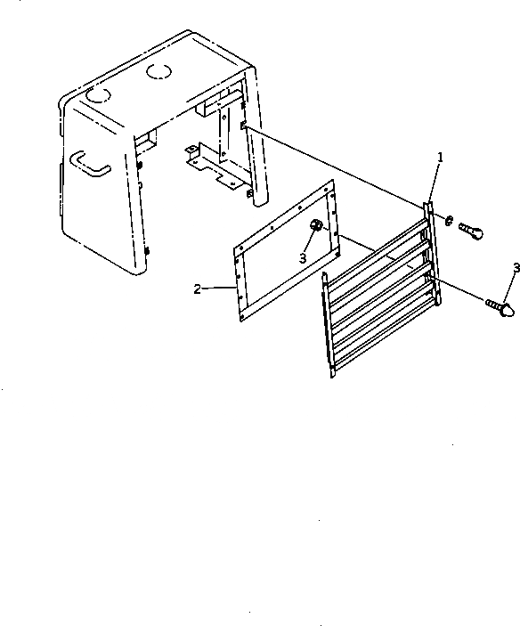 Схема запчастей Komatsu WA200-1 - ЗАСЛОНКА РАДИАТОРА КОМПОНЕНТЫ ДВИГАТЕЛЯ И ЭЛЕКТРИКА