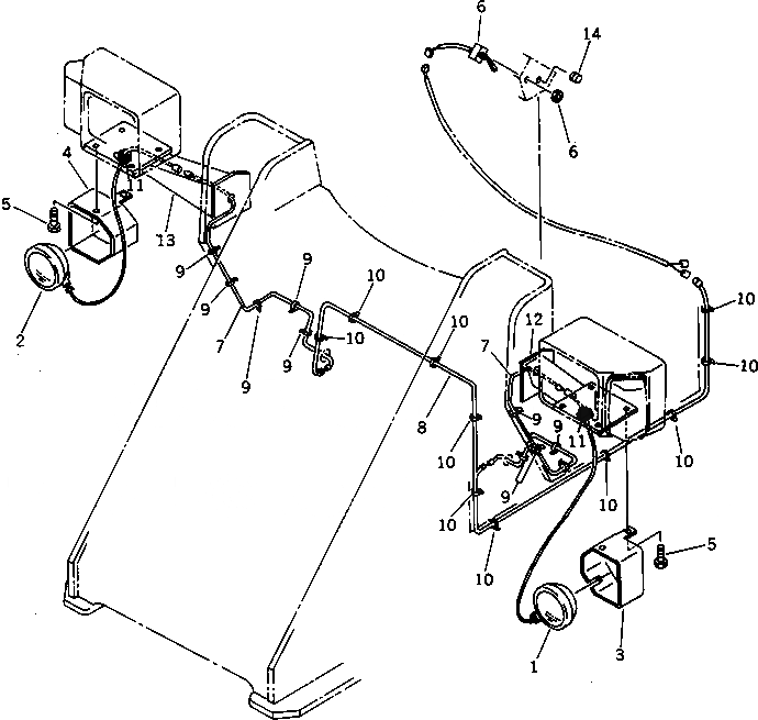 Схема запчастей Komatsu WA200-1 - ПРОТИВОТУМАНН. ФАРЫ КОМПОНЕНТЫ ДВИГАТЕЛЯ И ЭЛЕКТРИКА