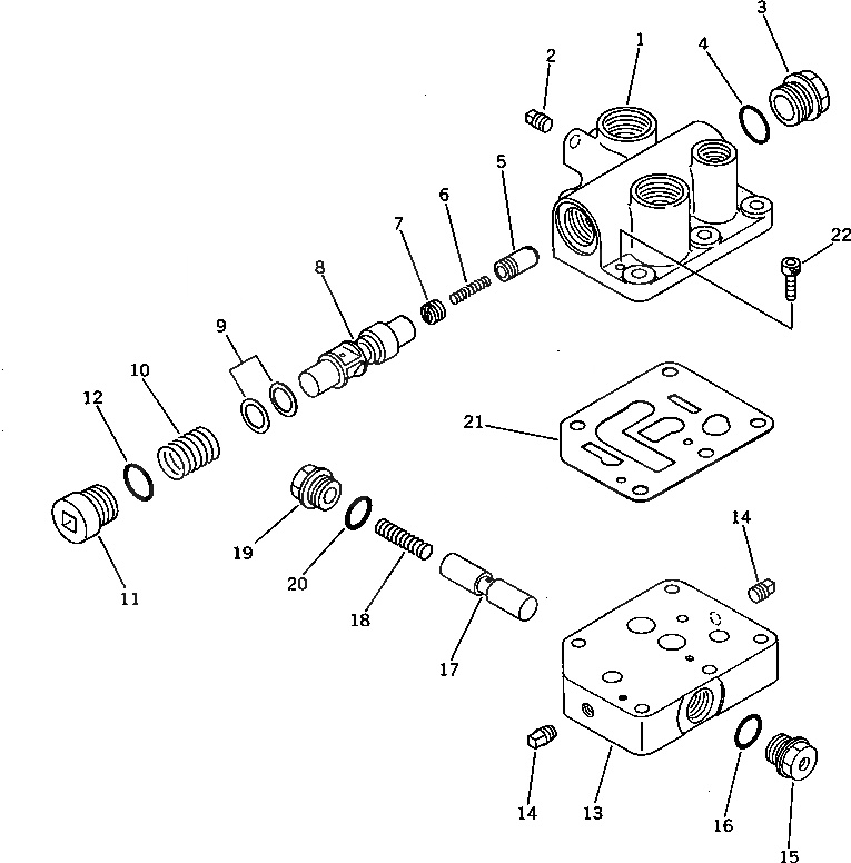 Схема запчастей Komatsu WA200-1 - РЕГУЛИР. КЛАПАН(№-8) ТРАНСМИССИЯ