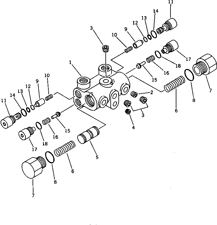 Схема запчастей Komatsu WA200-1 - ПОДУШКИ КЛАПАН(№9-) РУЛЕВ. УПРАВЛЕНИЕ И СИСТЕМА УПРАВЛЕНИЯ