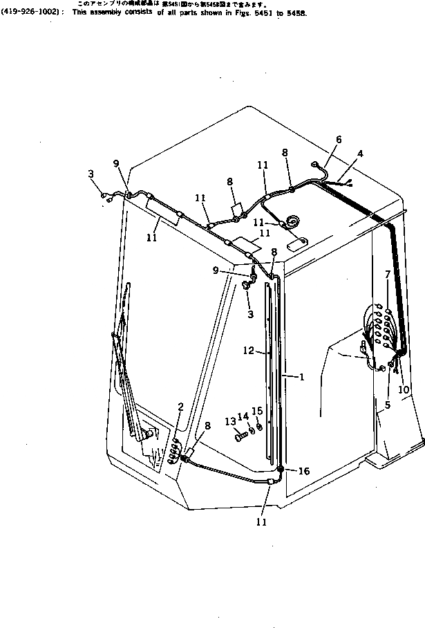 Схема запчастей Komatsu WA200-1 - КАБИНА ROPS (8/8) (ЭЛЕКТР.)(№-) РАМА И ЧАСТИ КОРПУСА