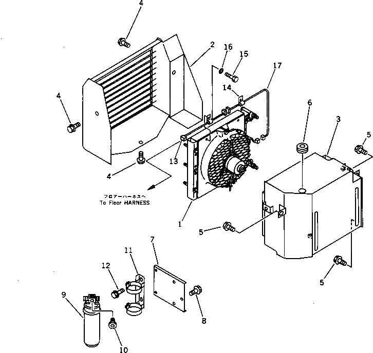 Схема запчастей Komatsu WA200-1 - КОНДИЦ. ВОЗДУХА (/) (NIPPON DENSO)(№-) РАМА И ЧАСТИ КОРПУСА