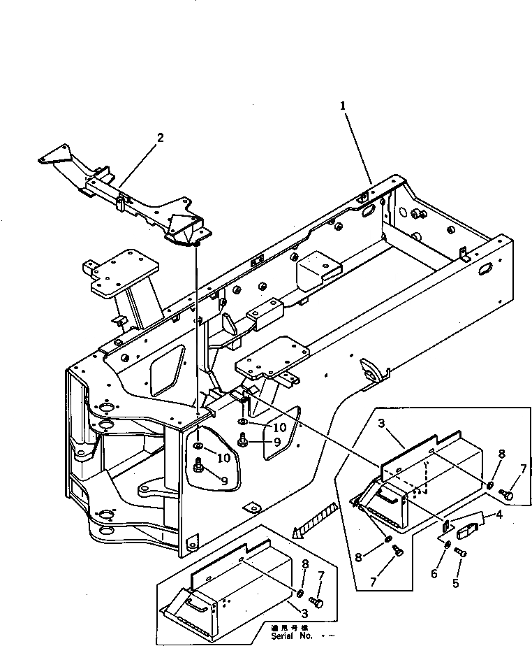 Схема запчастей Komatsu WA200-1 - ЯЩИК Д/ИНСТРУМЕНТА (ДЛЯ КАБИНА ДЛЯ 2 ЧЕЛ.)(№-9999) СПЕЦ. APPLICATION ЧАСТИ