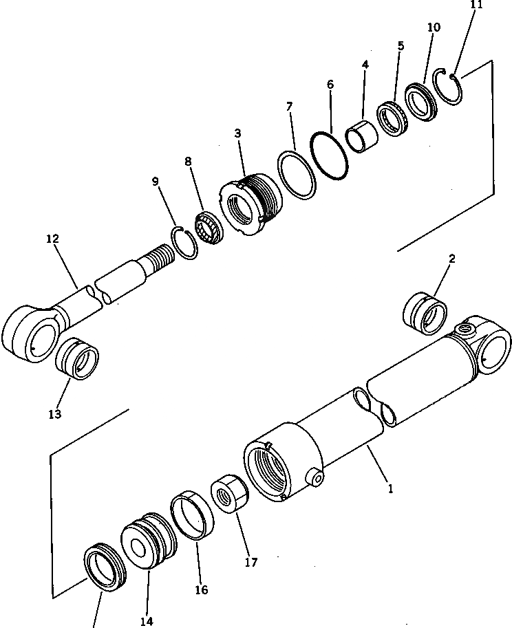 Схема запчастей Komatsu WA200-1 - ЦИЛИНДР НАКЛОНА (ДЛЯ P.A.P.)(№()-()) СПЕЦ. APPLICATION ЧАСТИ