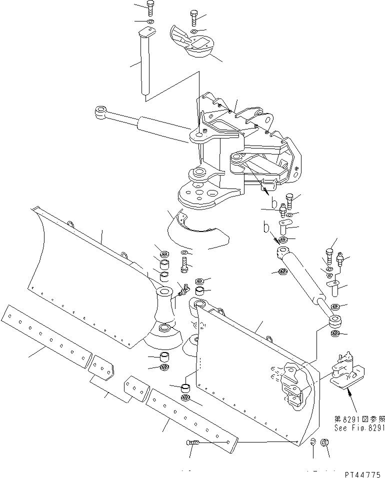 Схема запчастей Komatsu WA200-1 - MULTI ОТВАЛ(№-.) СПЕЦ. APPLICATION ЧАСТИ