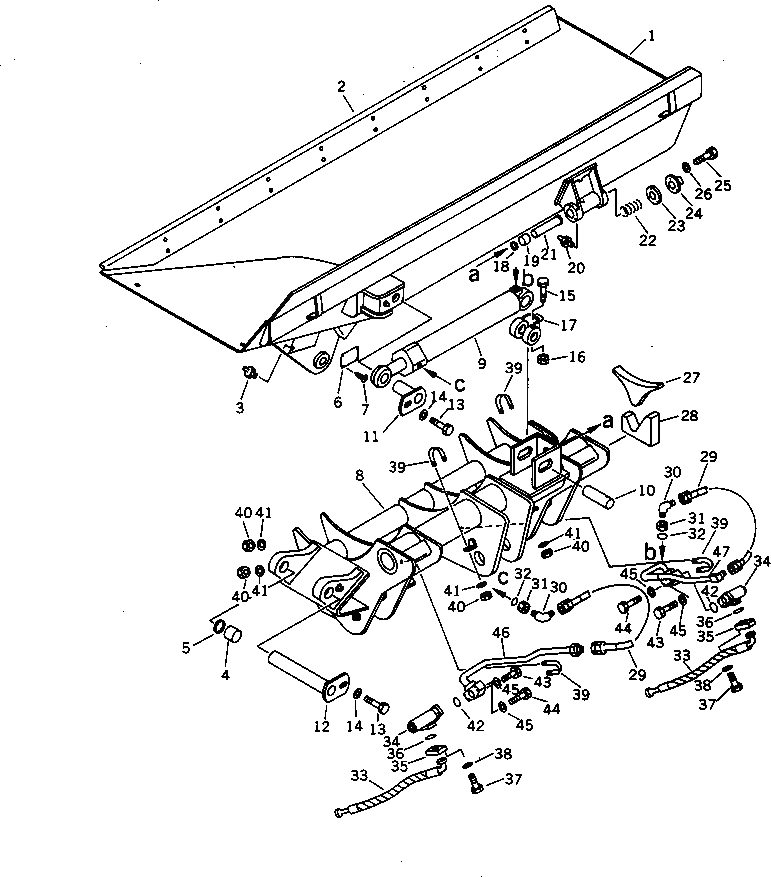 Схема запчастей Komatsu WA200-1 -  РАЗГРУЗКА КОВШ СПЕЦ. APPLICATION ЧАСТИ