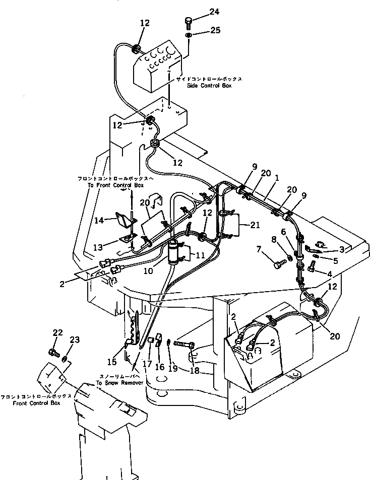 Схема запчастей Komatsu WA200-1 - ПОВОРОТН. SNOW REMOVER КОМПОНЕНТЫ (/) СПЕЦ. APPLICATION ЧАСТИ
