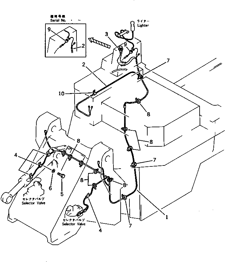 Схема запчастей Komatsu WA200-1 - ЭЛЕКТРИКА (ДЛЯ S.P.A.P.)(№-9999) СПЕЦ. APPLICATION ЧАСТИ