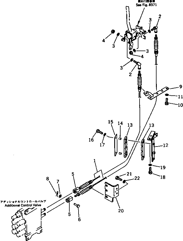 Схема запчастей Komatsu WA200-1 - УПРАВЛ. НАВЕСН. ОБОРУД. РЫЧАГ (/) (ДЛЯ ДОПОЛН. КЛАПАН)(№-) СПЕЦ. APPLICATION ЧАСТИ