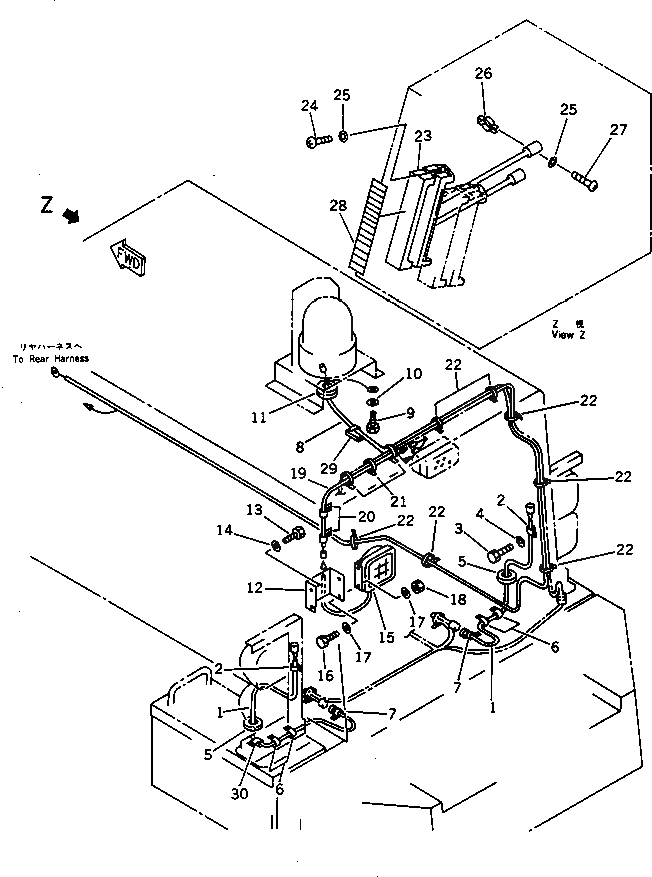 Схема запчастей Komatsu WA200-1 - ЭЛЕКТРИКА (ТУННЕЛЬН. СПЕЦ-Я.)(№-) СПЕЦ. APPLICATION ЧАСТИ