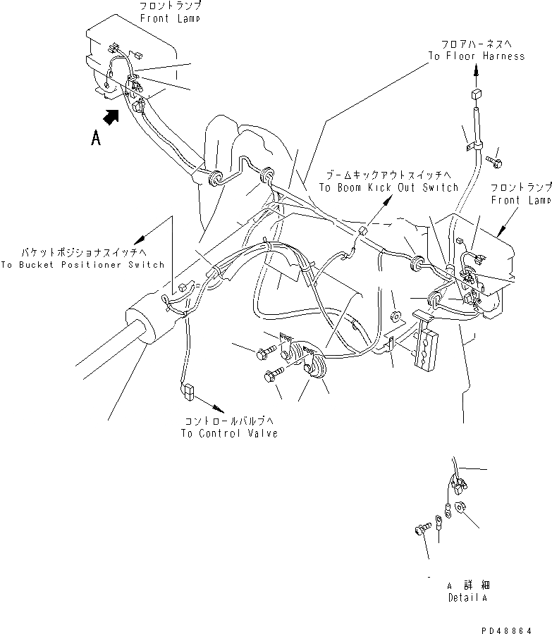 Схема запчастей Komatsu WA200-3-XW - ЭЛЕКТРИКА (ПЕРЕДН. РАМА) (СНЕГОУБОРОЧН. СПЕЦ-Я.)(№-) КОМПОНЕНТЫ ДВИГАТЕЛЯ И ЭЛЕКТРИКА