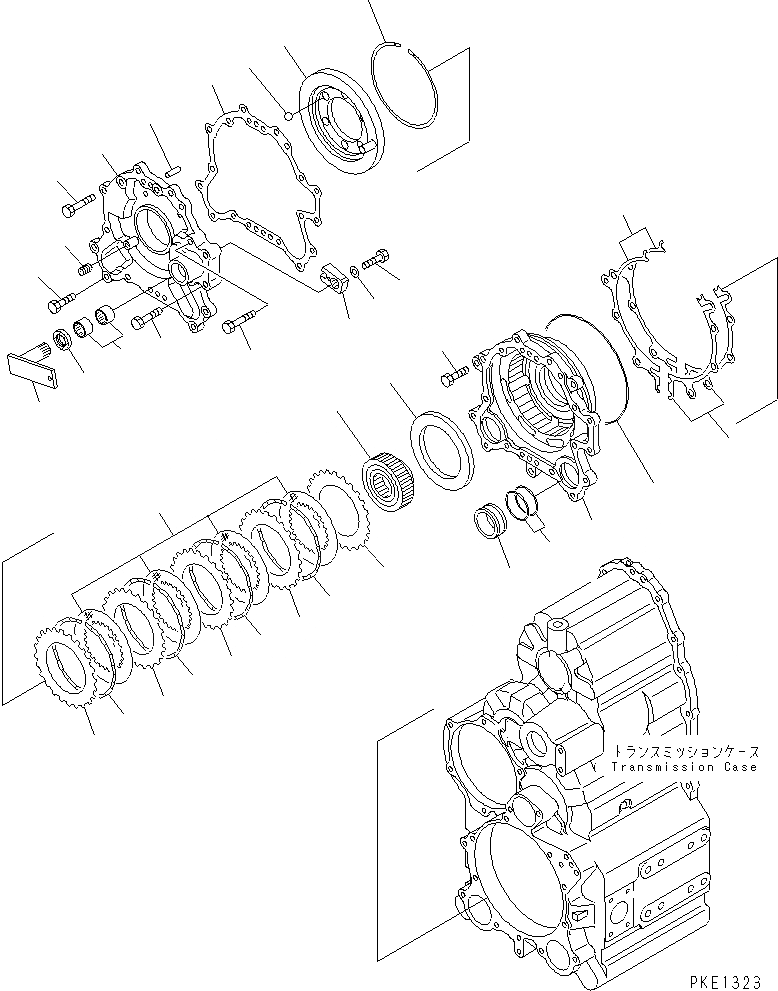 Схема запчастей Komatsu WA200-3-XW - ТРАНСМИССИЯ (СТОЯНОЧНЫЙ ТОРМОЗ) (СНЕГОУБОРОЧН. СПЕЦ-Я.)(№-) ТРАНСМИССИЯ