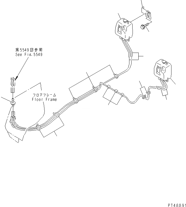 Схема запчастей Komatsu WA200-3-XW - БАЧОК ОМЫВАТЕЛЯ(С КАБИНОЙ ДЛЯ 2 ЧЕЛ.)(№-) РАМА И ЧАСТИ КОРПУСА
