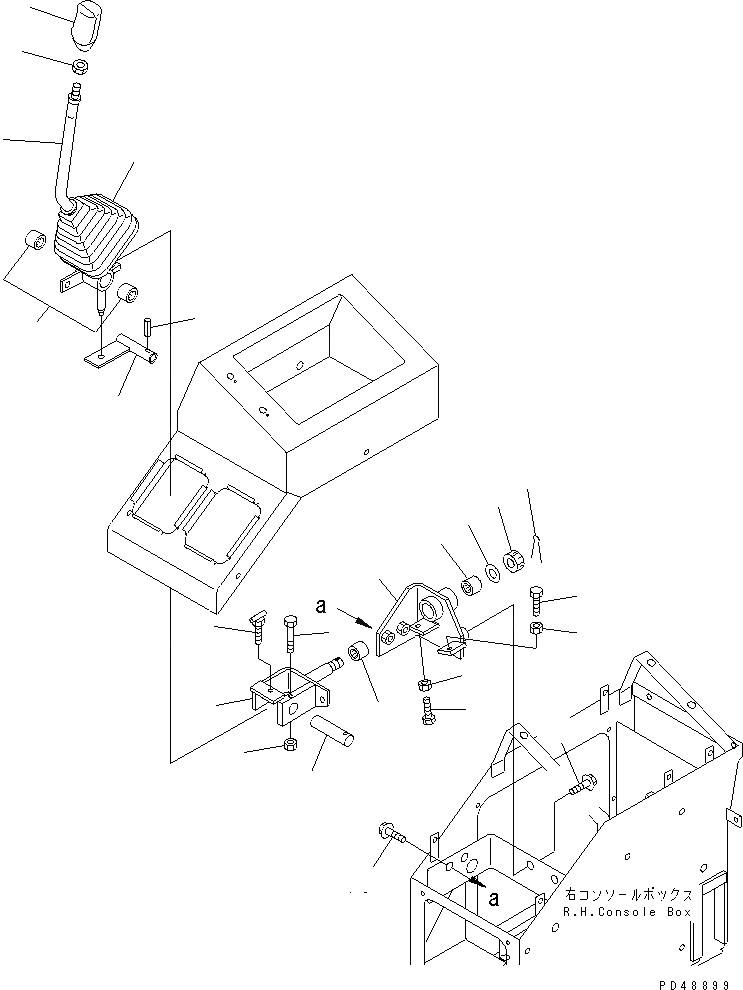 Схема запчастей Komatsu WA200-3-XW - ПЕРЕДН. УПРАВЛ. НАВЕСН. ОБОРУД. РЫЧАГ (С 4-Х СЕКЦИОНН. УПРАВЛЯЮЩ. КЛАПАН)(№-) УПРАВЛ-Е РАБОЧИМ ОБОРУДОВАНИЕМ