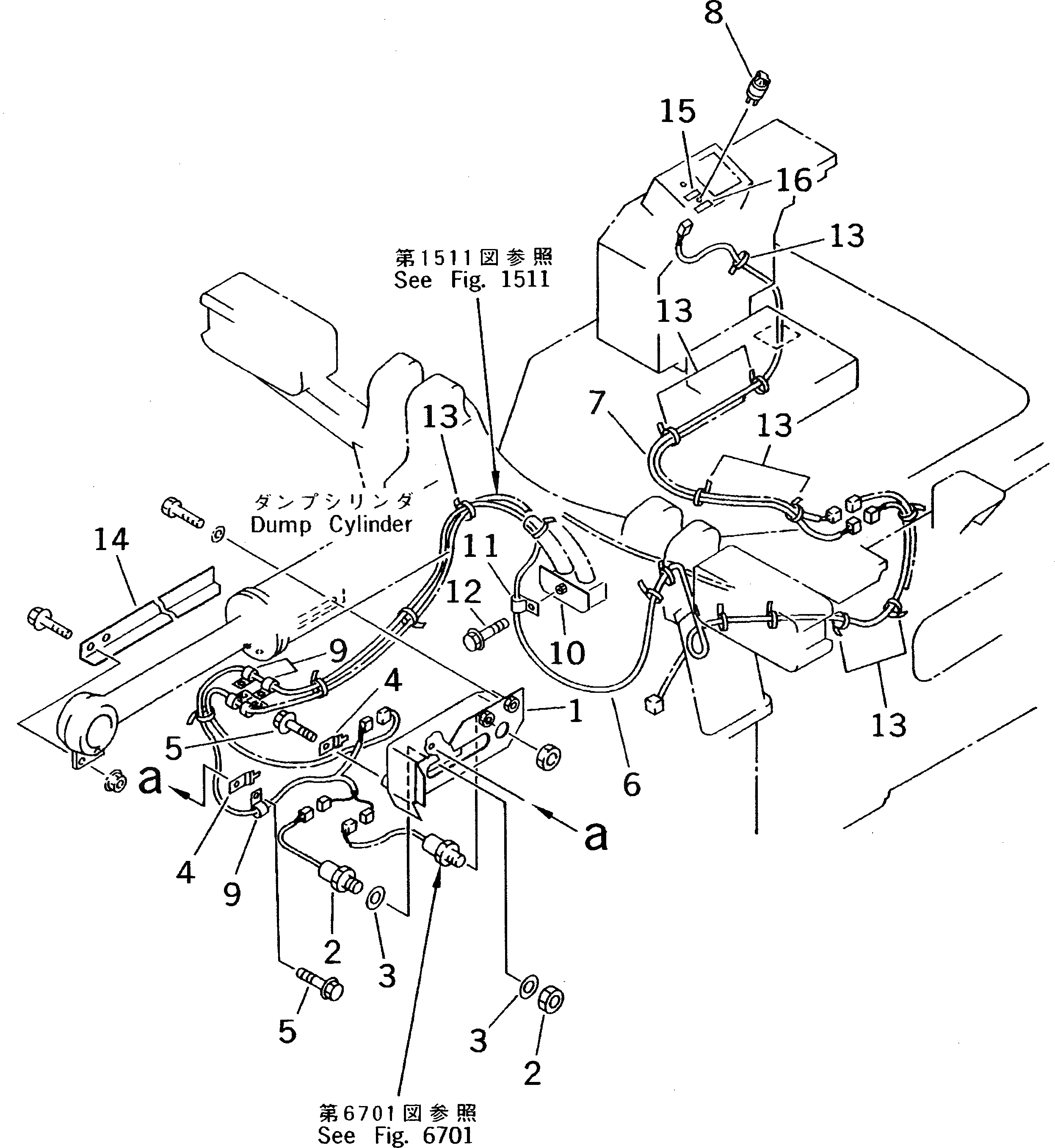 Схема запчастей Komatsu WA200-3-XW - ПОЗИЦИОНЕР КОВШАДВОЙН. ПЕРЕКЛЮЧАТЕЛЬ(№-) УПРАВЛ-Е РАБОЧИМ ОБОРУДОВАНИЕМ