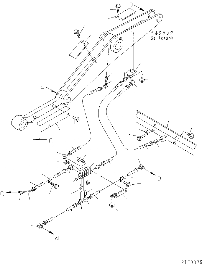 Схема запчастей Komatsu WA200-3 - УДАЛЕННАЯ СМАЗКА (КОЛЕНЧАТЫЙ РЫЧАГ ЛИНИЯ) (С АВТОМАТИЧ. СМАЗКОЙ) ОСНОВНАЯ РАМА И ЕЕ ЧАСТИ