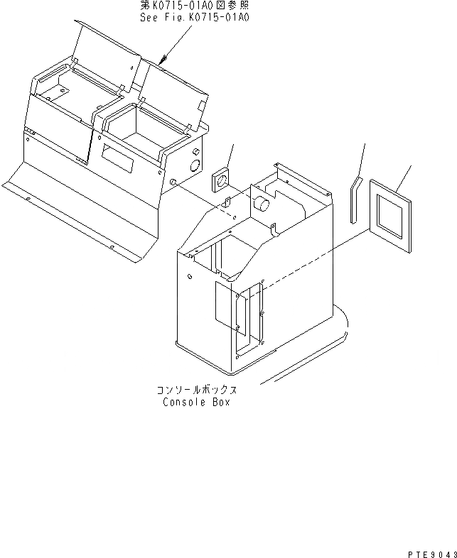Схема запчастей Komatsu WA200-3 - КОНДИЦ. ВОЗДУХА И ОБОГРЕВАТЕЛЬ. КРЫШКА(/) (ЛЕВ. КОНСОЛЬН. БЛОК) OPERATIORS ОБСТАНОВКА И СИСТЕМА УПРАВЛЕНИЯ