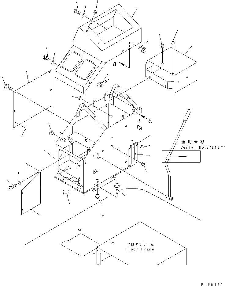 Схема запчастей Komatsu WA200-3 - ПОЛ (ПРАВ. КОНСОЛЬН. БЛОК И ПОКРЫТИЕ ПОЛА) (С 5-СЕКЦИОНН. КЛАПАН) OPERATIORS ОБСТАНОВКА И СИСТЕМА УПРАВЛЕНИЯ