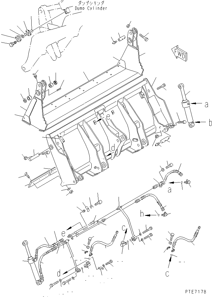 Схема запчастей Komatsu WA200-3 - КОВШ БЛОК (МНОГОЦЕЛЕВ. КОВШ) РАБОЧЕЕ ОБОРУДОВАНИЕ