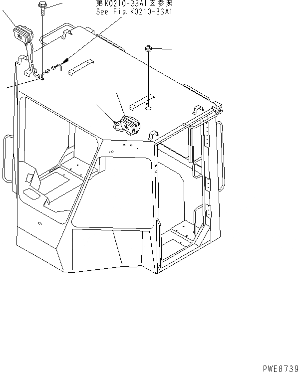 Схема запчастей Komatsu WA200-3-SN - КАБИНА ДЛЯ 2 ЧЕЛ. (РАБОЧ. ОСВЕЩЕНИЕ)(№-) OPERATIORS ОБСТАНОВКА И СИСТЕМА УПРАВЛЕНИЯ