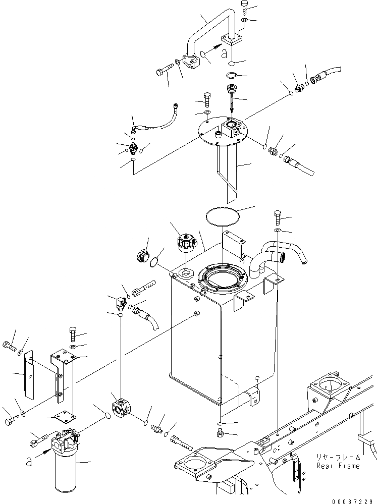 Схема запчастей Komatsu WA200-5 - ГИДР. БАК.(№9-) ГИДРАВЛИКА