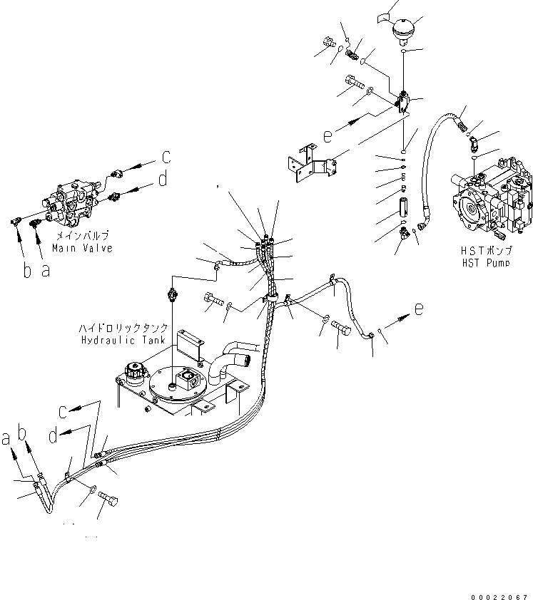 Схема запчастей Komatsu WA200-5 - ГИДРОЛИНИЯ (АККУМУЛЯТОР) ГИДРАВЛИКА