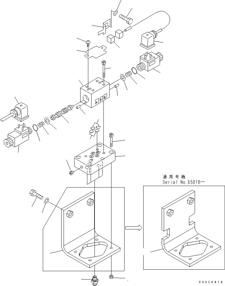 Схема запчастей Komatsu WA200-5 - ГИДРОЛИНИЯ (СОЕДИНИТ. УСТР-ВО ТРУБЫ) (MULTI СОЛЕНОИД) ГИДРАВЛИКА