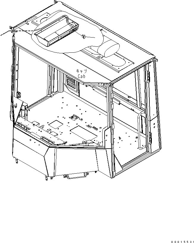 Схема запчастей Komatsu WA200-5 - YELНИЗ. ПОВОРОТН. ОСВЕЩЕНИЕ ПЕРЕКЛЮЧАТЕЛЬ (КРОМЕ ЯПОН.) КАБИНА ОПЕРАТОРА И СИСТЕМА УПРАВЛЕНИЯ