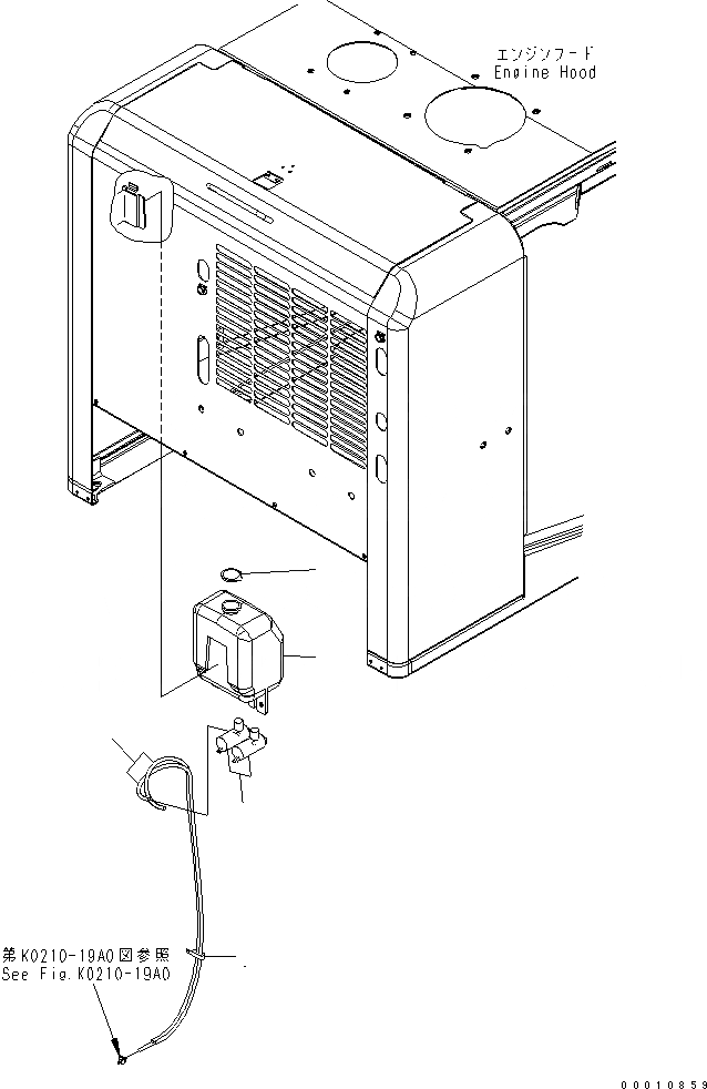 Схема запчастей Komatsu WA200-5 - ОМЫВАТЕЛЬ СТЕКЛА КАБИНА ОПЕРАТОРА И СИСТЕМА УПРАВЛЕНИЯ