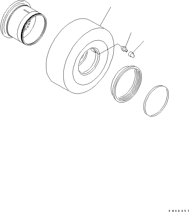 Схема запчастей Komatsu WA200-5 - ШИНЫ (7.--PR-L¤ С STEEL ГИДРОМОЛОТ) ПОДВЕСКА И КОЛЕСА
