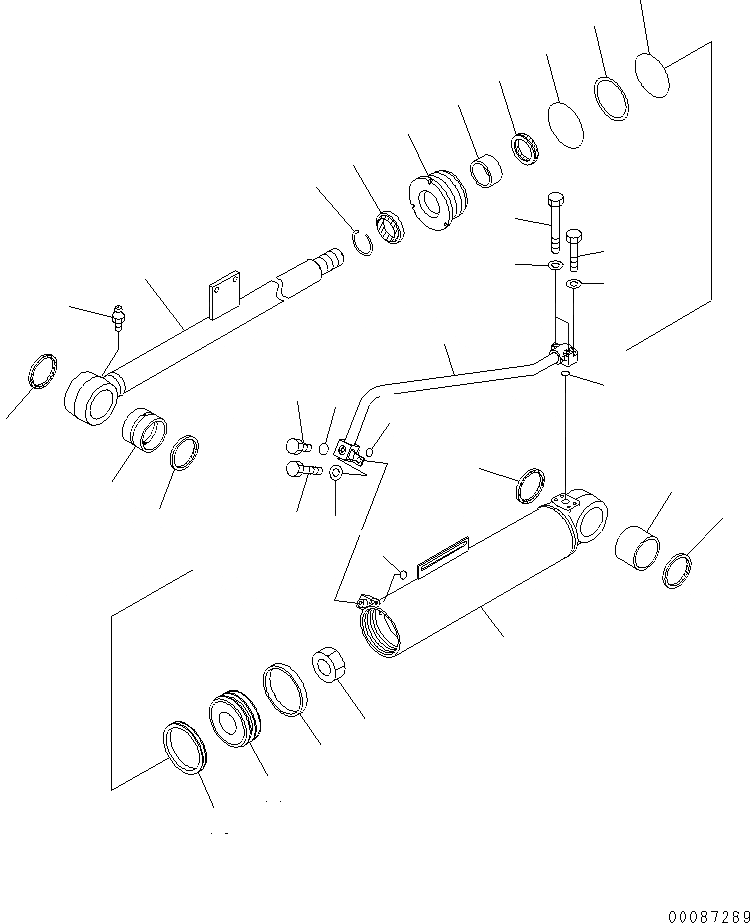 Схема запчастей Komatsu WA200-5 - ЦИЛИНДР КОВША (ДЛЯ ВЫСОК. ПОДЪЕМА РУКОЯТЬ) (ВНУТР. ЧАСТИ)(№97-) ОСНОВН. КОМПОНЕНТЫ И РЕМКОМПЛЕКТЫ