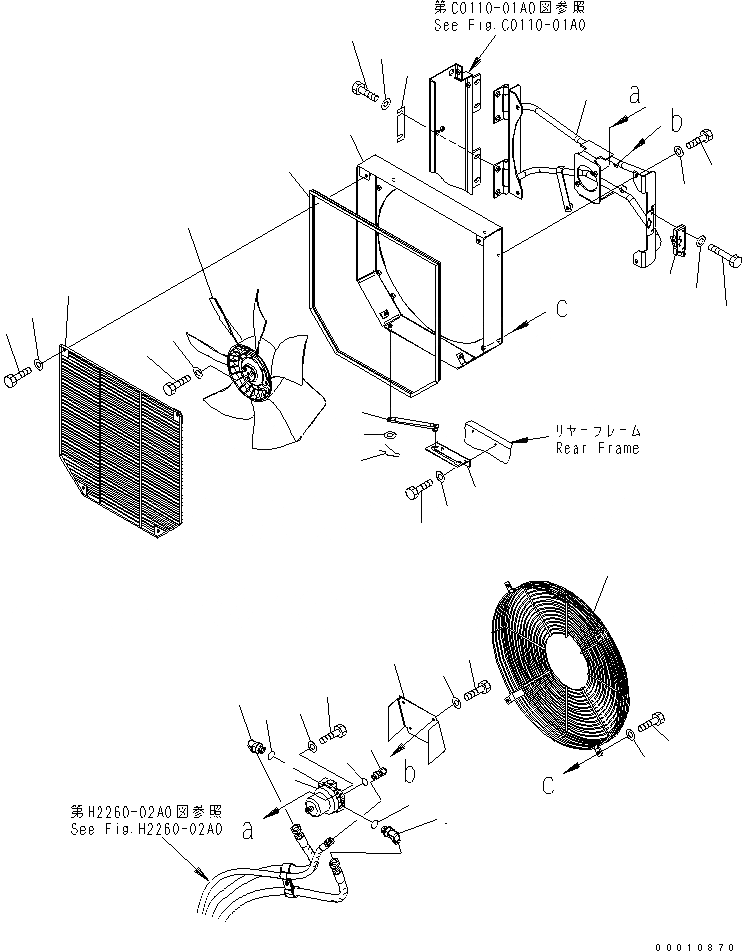 Схема запчастей Komatsu WA200-5 - ПРИВОД ВЕНТИЛЯТОРА ГИДРАВЛИКА