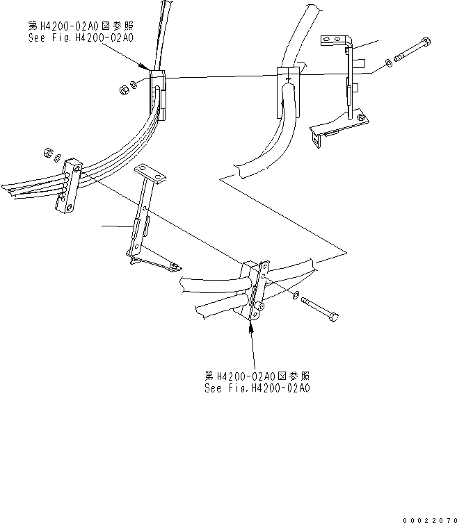 Схема запчастей Komatsu WA200-5 - ГИДРОЛИНИЯ (ПЛАСТИНА) (ДЛЯ СОЕДИНИТ. УСТР-ВО) ГИДРАВЛИКА