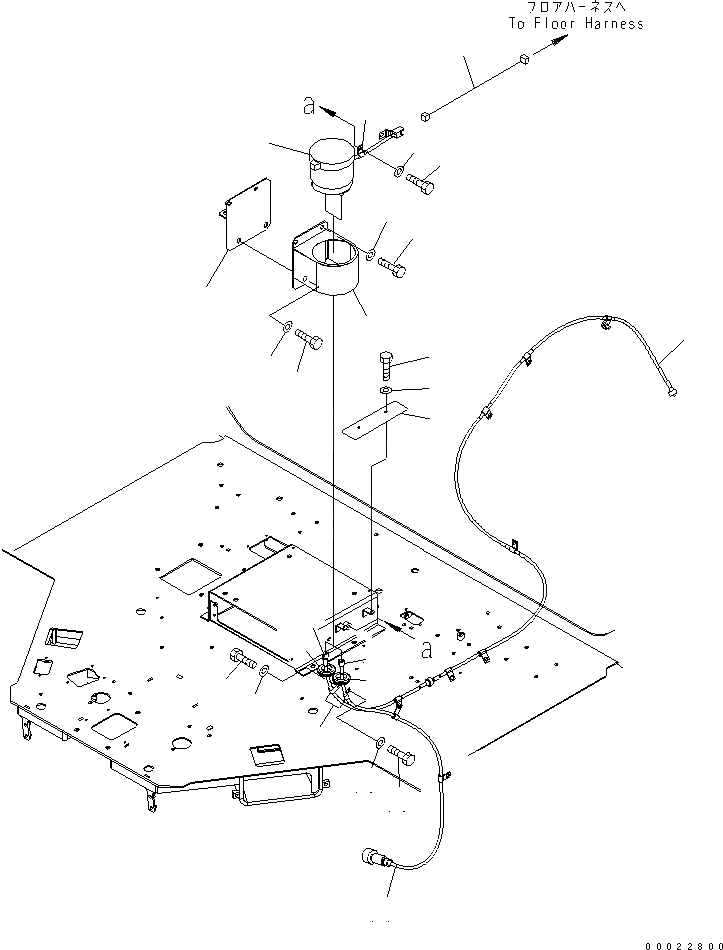 Схема запчастей Komatsu WA200-5 - TACOGRAPH (С ДОПОЛНИТ.TIONAL Э/ПРОВОДКА) КАБИНА ОПЕРАТОРА И СИСТЕМА УПРАВЛЕНИЯ