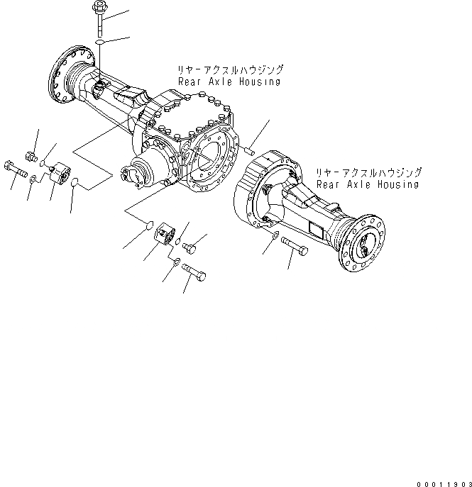 Схема запчастей Komatsu WA200-5-SN - ЗАДН. МОСТ (ЭЛЕМЕНТЫ КРЕПЛЕНИЯ И КЛАПАН) ТРАНСМИССИЯ