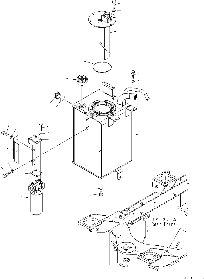 Схема запчастей Komatsu WA200-5-SN - ГИДР. БАК. ГИДРАВЛИКА