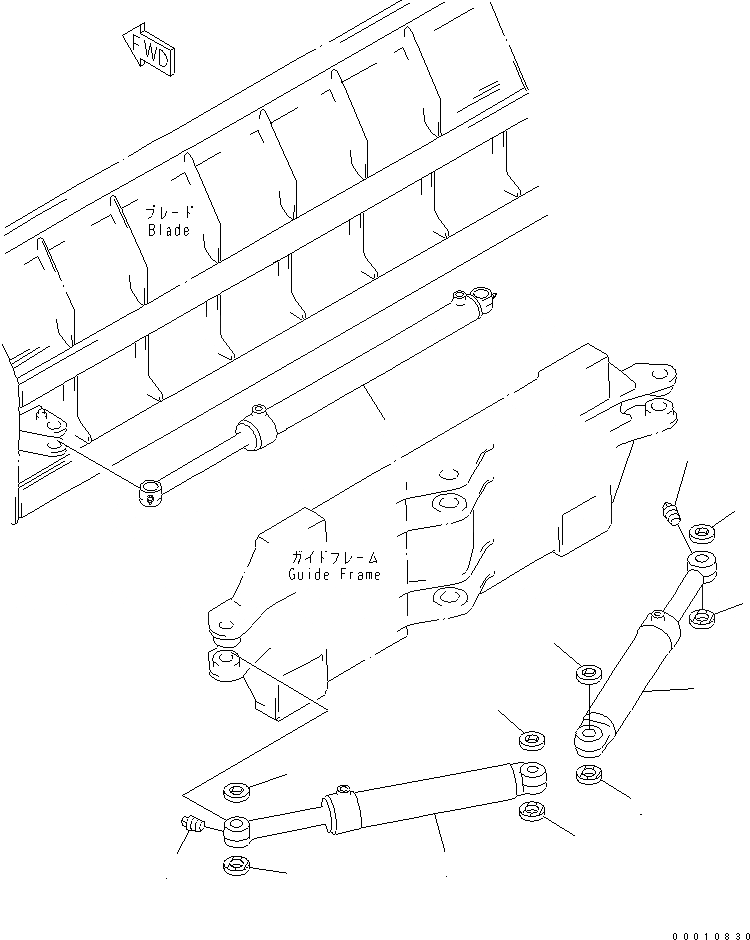 Схема запчастей Komatsu WA200-5-SN - ОТВАЛ (ЦИЛИНДР И КОМПОНЕНТЫ) (S.P.A.P.) РАБОЧЕЕ ОБОРУДОВАНИЕ