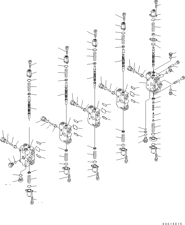 Схема запчастей Komatsu WA200-5-SN - УПРАВЛЯЮЩ. КЛАПАН (5-СЕКЦИОНН.) (/) ОСНОВН. КОМПОНЕНТЫ И РЕМКОМПЛЕКТЫ