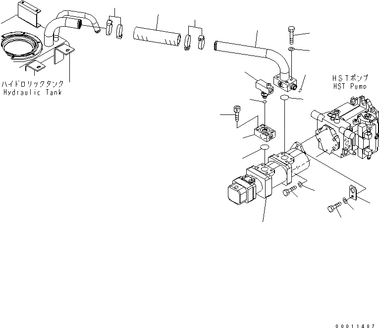 Схема запчастей Komatsu WA200-5-SS - ГИДР. НАСОС. ГИДРАВЛИКА